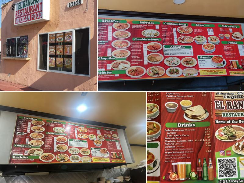 El Rancho Menu
