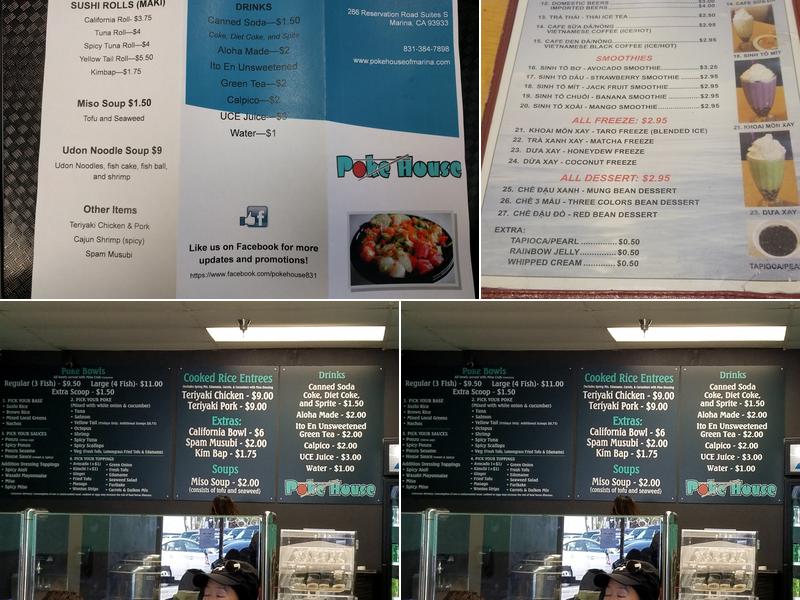 Marina Poke House Menu