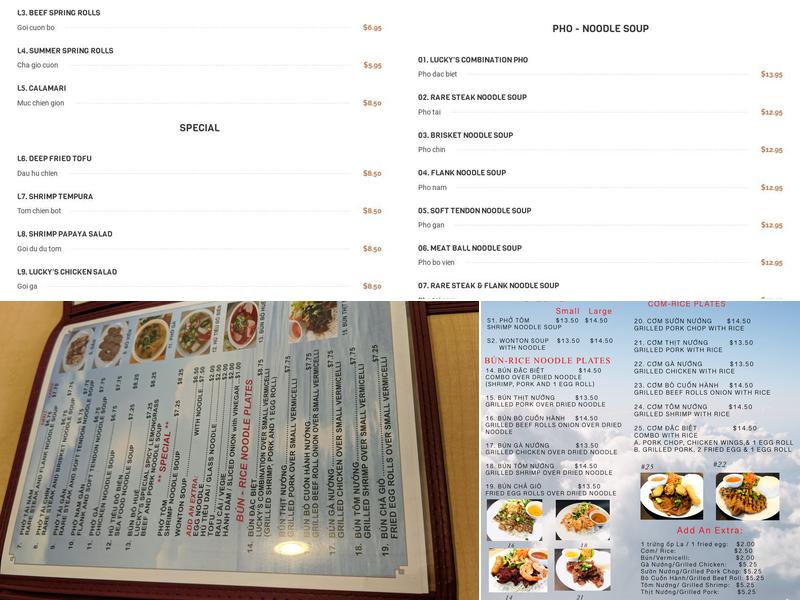 Pho Lucky Noodle House Menu