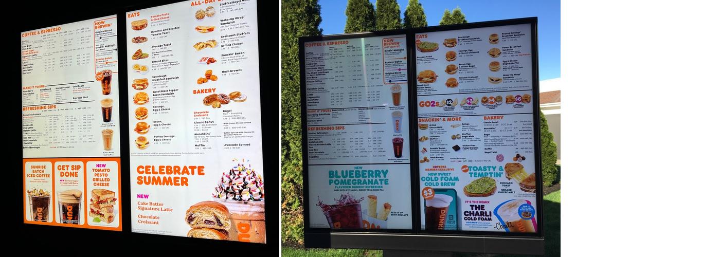 Dunkin' Menu