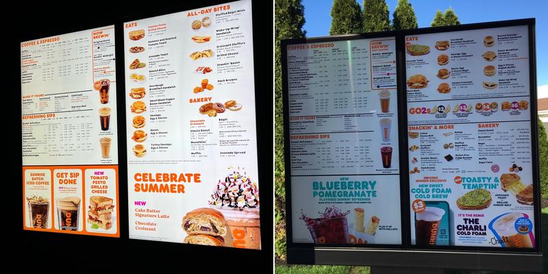 Dunkin' Menu