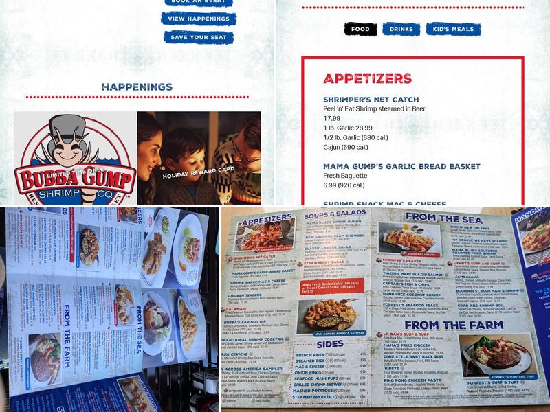 Bubba Gump Shrimp Co. Menu