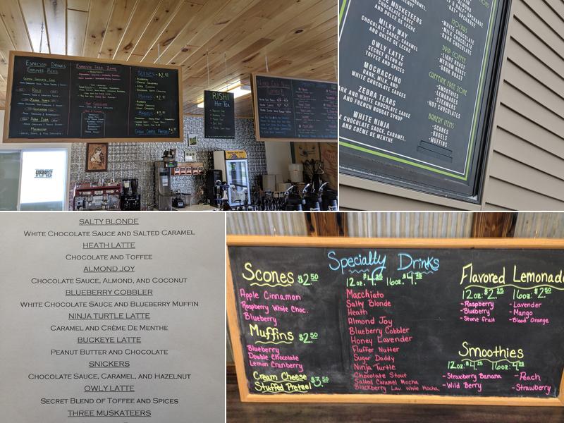 Owly Coffee Co. Menu