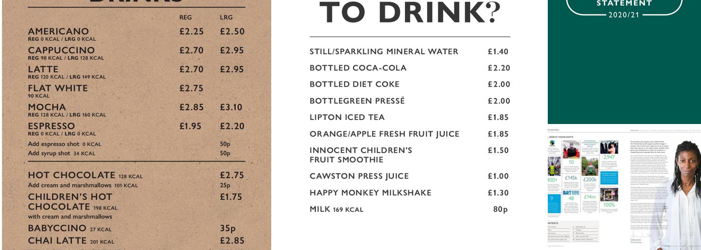 Waite & Rose Cafe Horley Menu