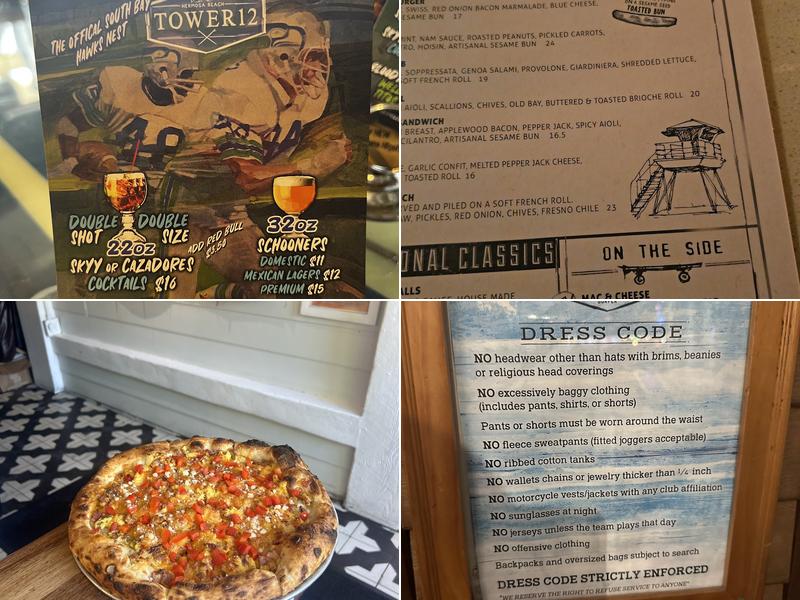 Tower 12 Menu