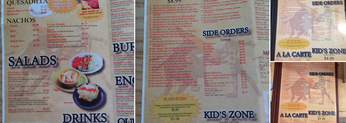 Fiesta Brava Menu