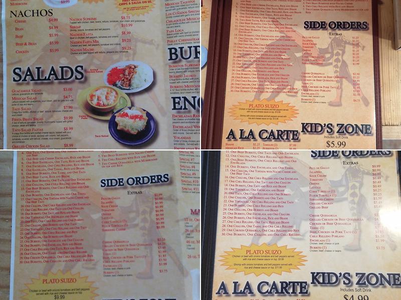 Fiesta Brava Menu