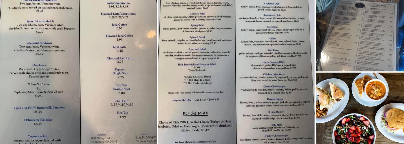 Cafe 44 Menu
