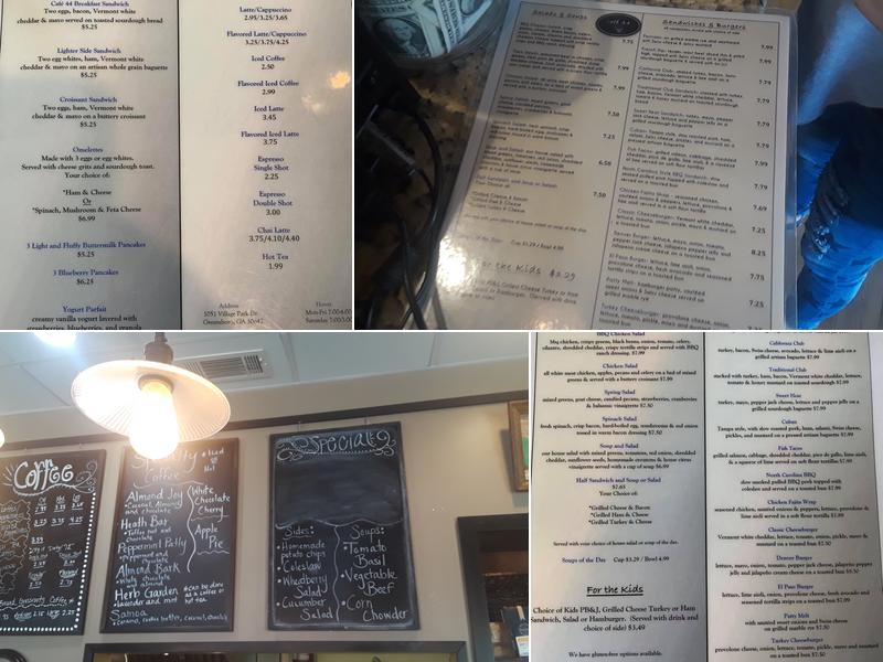 Cafe 44 Menu