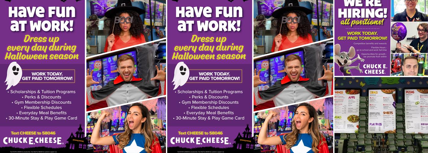 Chuck E. Cheese Menu