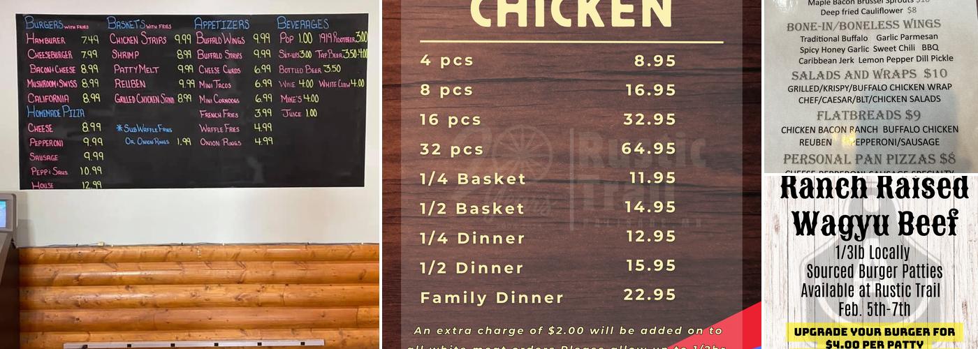 Rustic Trail Menu
