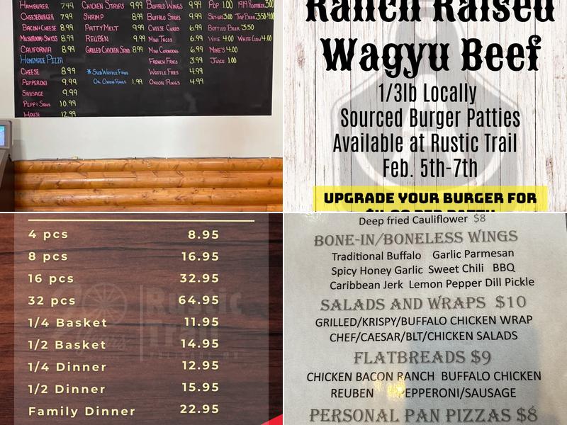 Rustic Trail Menu