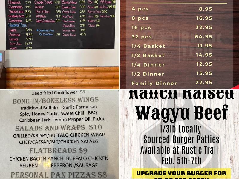 Rustic Trail Menu