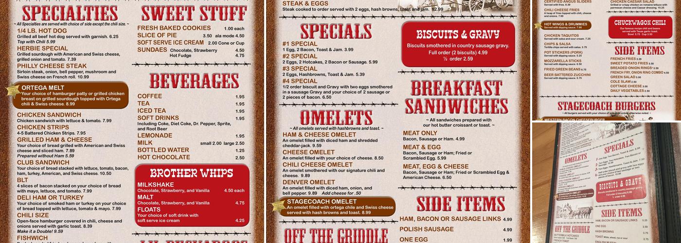 Stagecoach Inn Menu