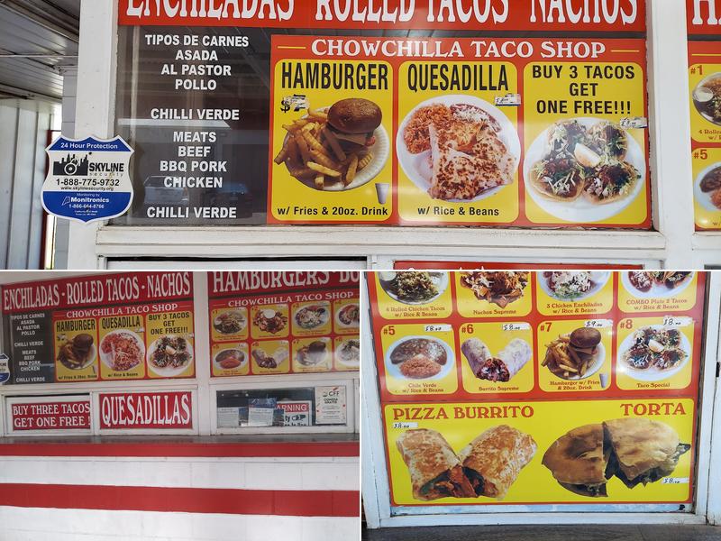 Chowchilla Taco Shop Menu