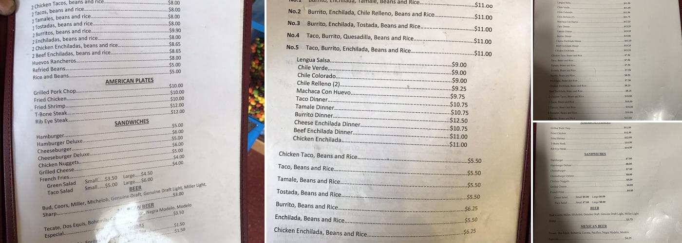 Firebaugh Restaurant Menu