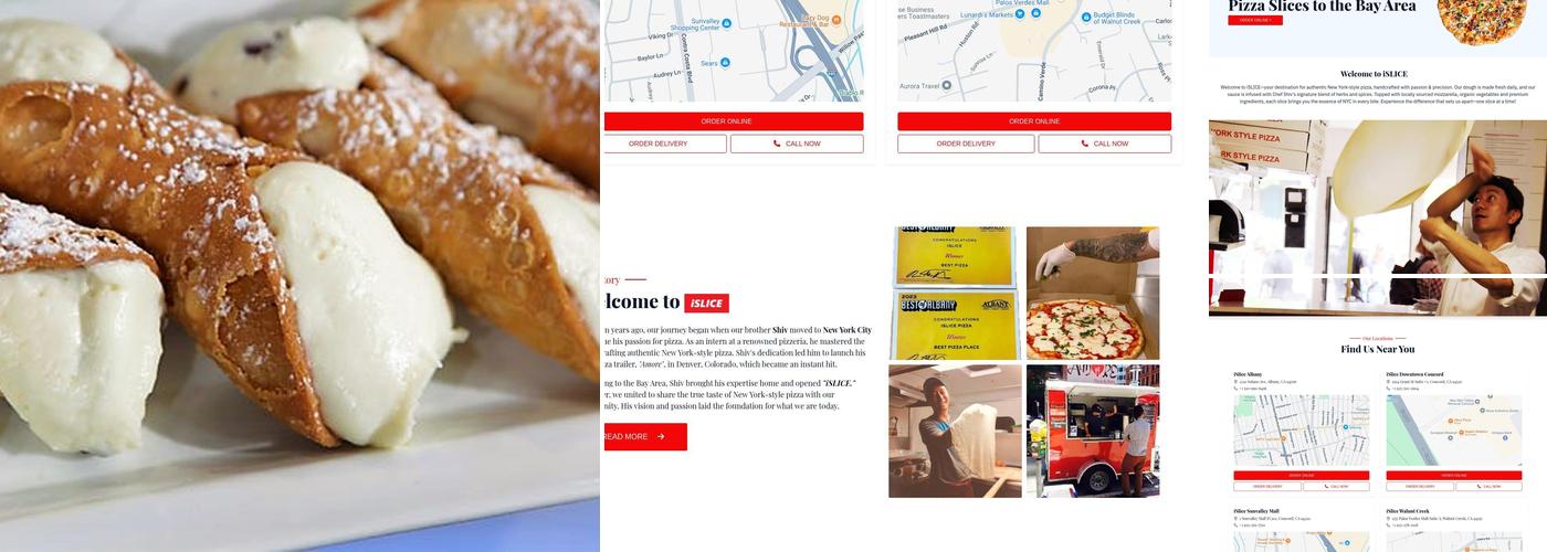 iSlice Pizza Menu