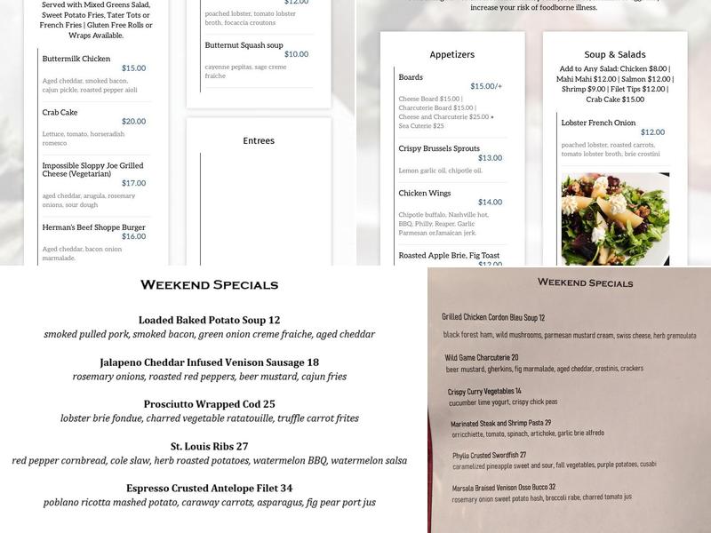 Skipjack Dining Menu