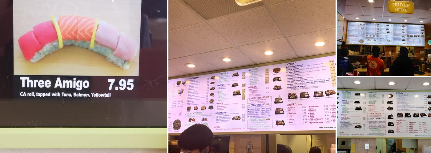 Yo Sushi Menu