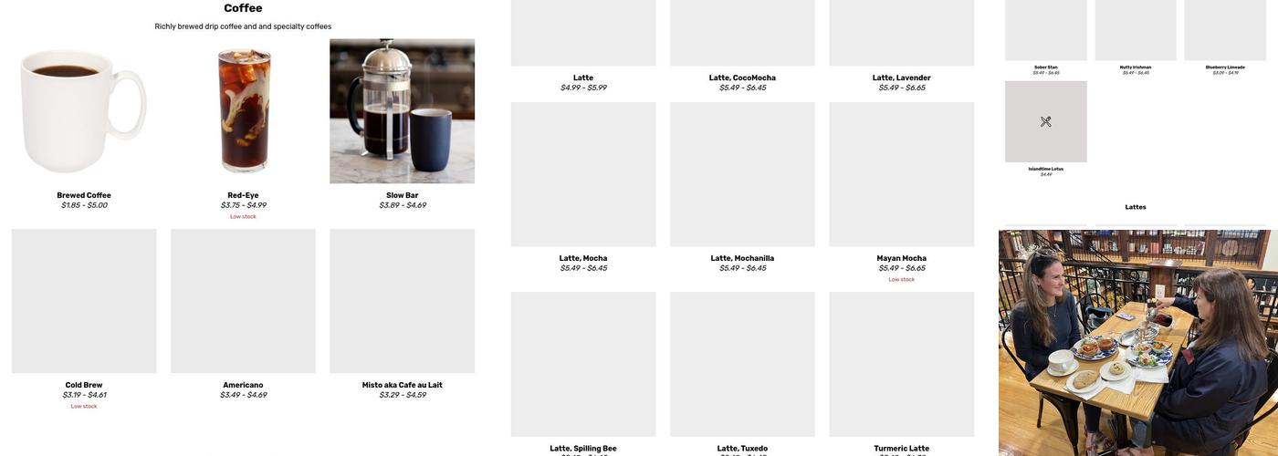 Overflow Coffee Co Menu