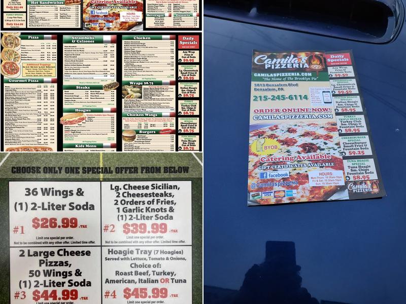 Camilas Pizzeria I Menu