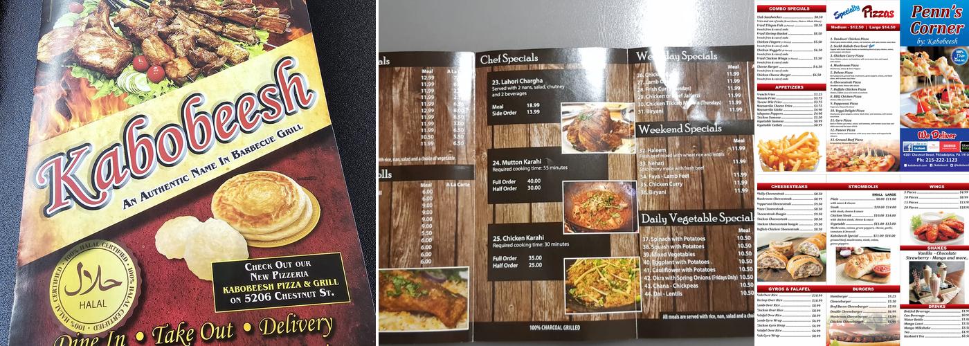 Kabobeesh Menu