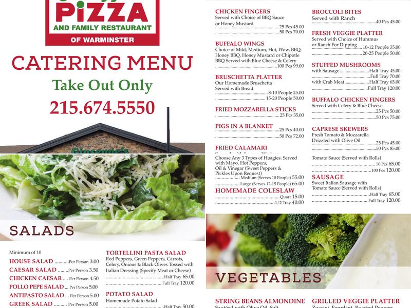 Giuseppes’s Pizza & Family Restaurant Menu