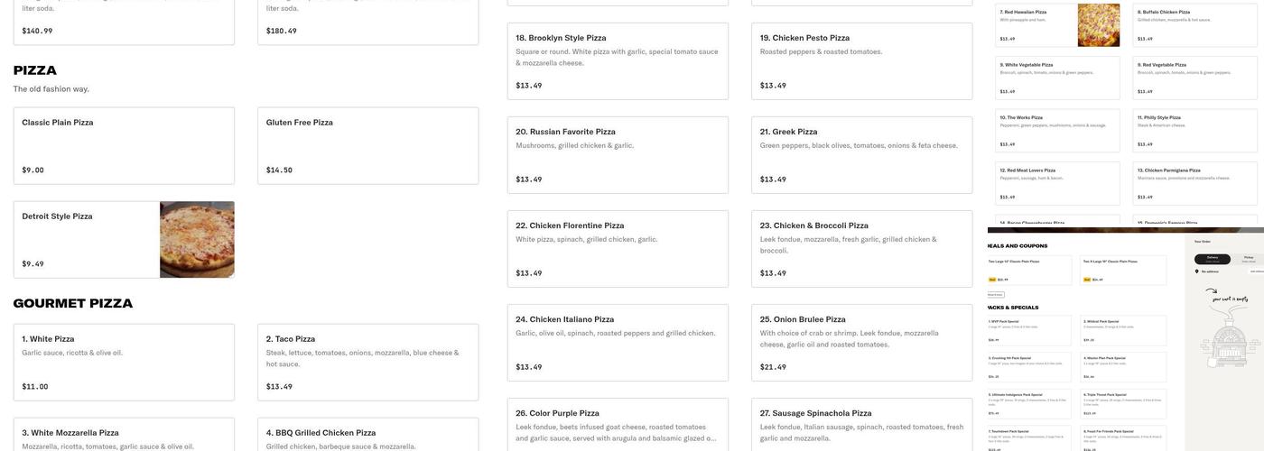 Logan's Gourmet Pizzeria & Grill Menu