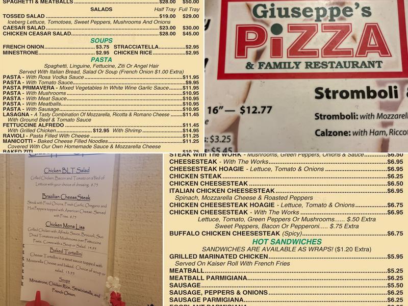 Giuseppe Pizza & Family Restaurant Menu