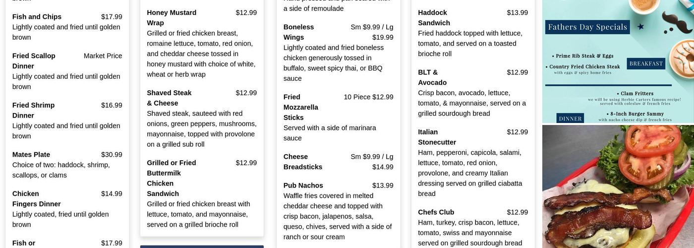 Stonecutters Kitchen Menu