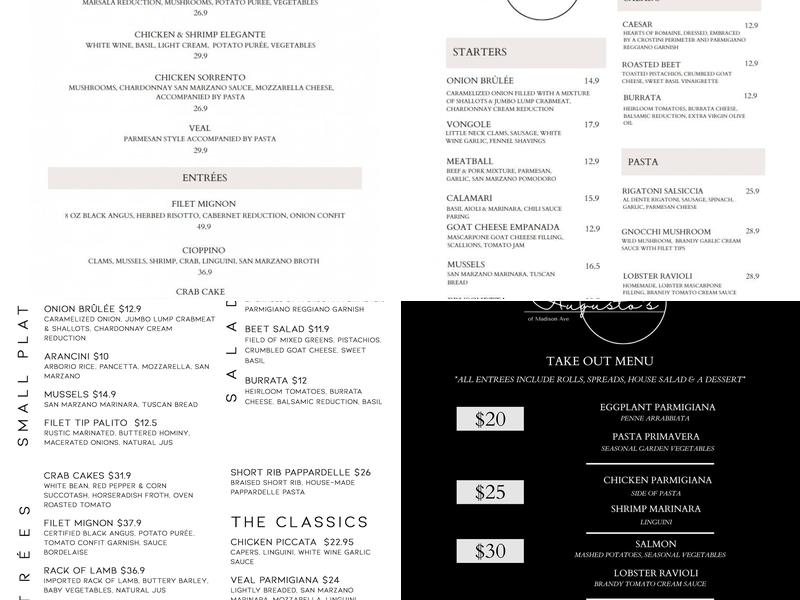 Augusto's Menu