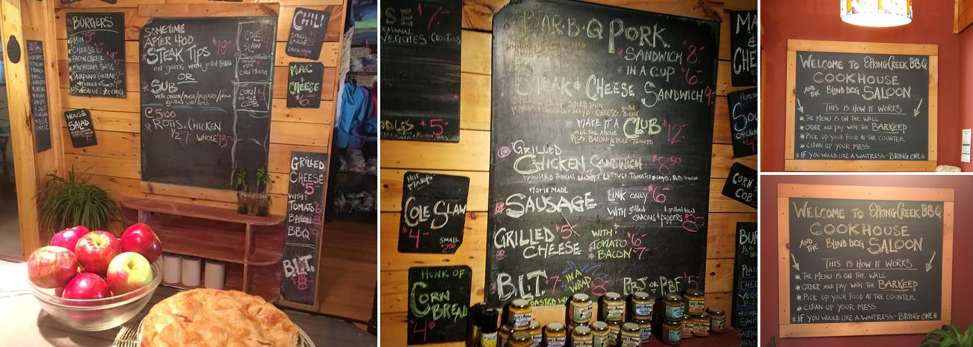 Spring Creek Bar-B-Q Menu
