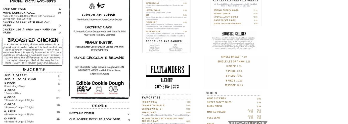 Flatlanders Menu