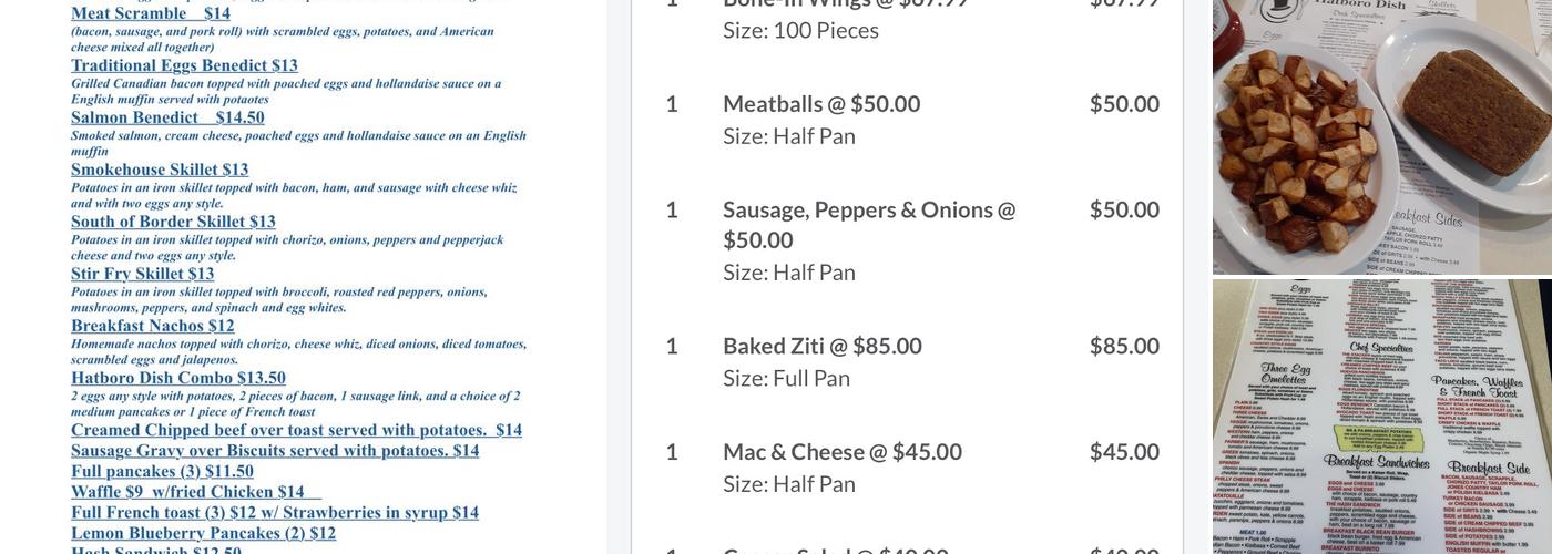 Hatboro Dish Menu