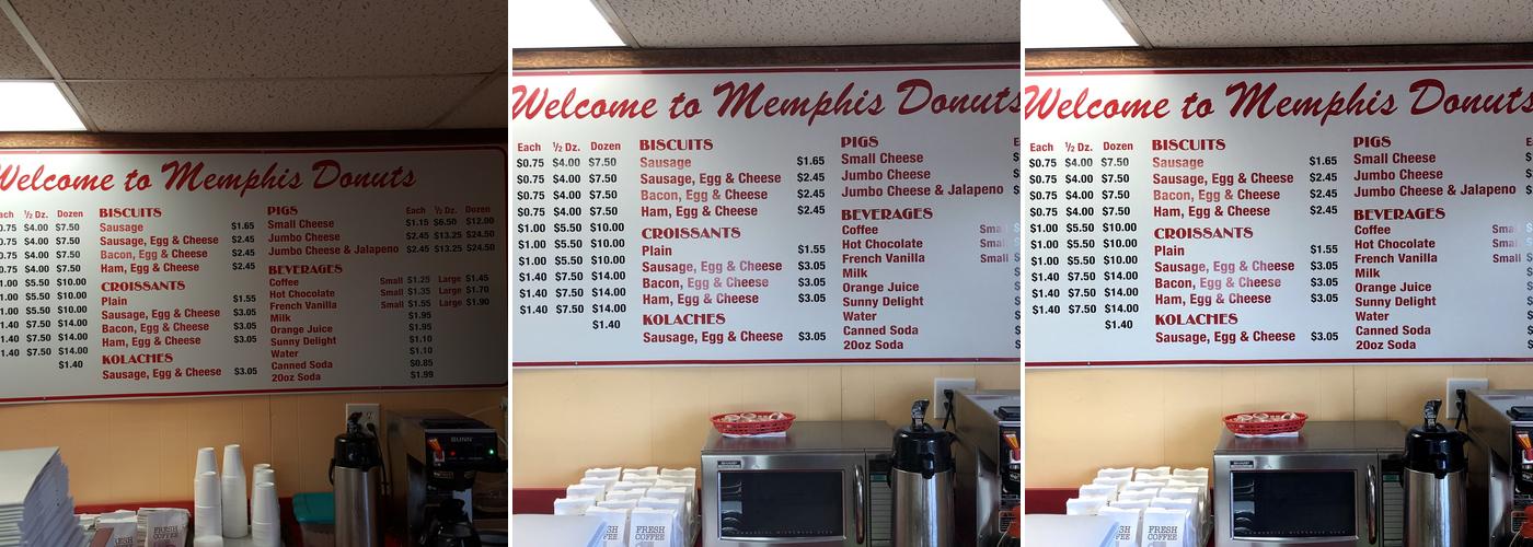 Our Donuts Menu