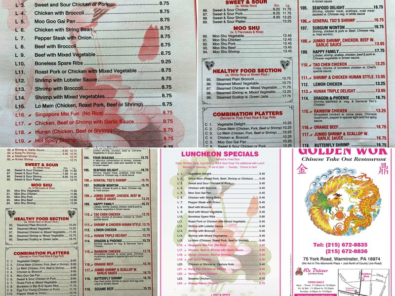 Golden Wok Menu
