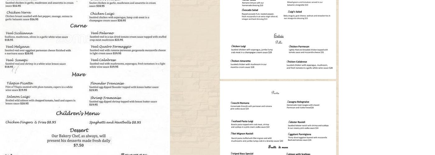 Luigi's Restaurant Menu