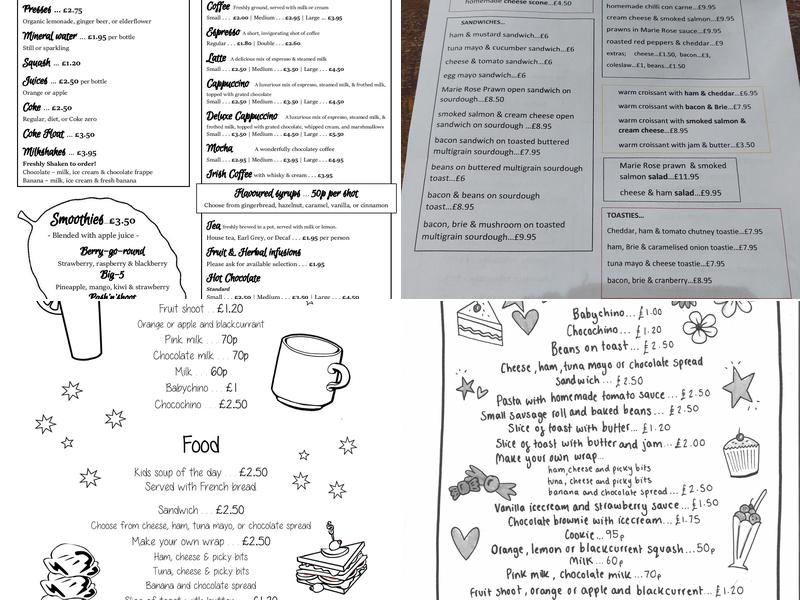 Penningtons Menu