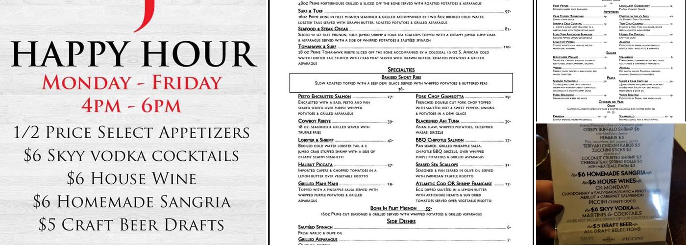 TJ's Restaurant and Bar Menu