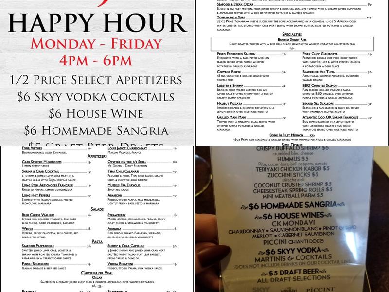 TJ's Restaurant and Bar Menu