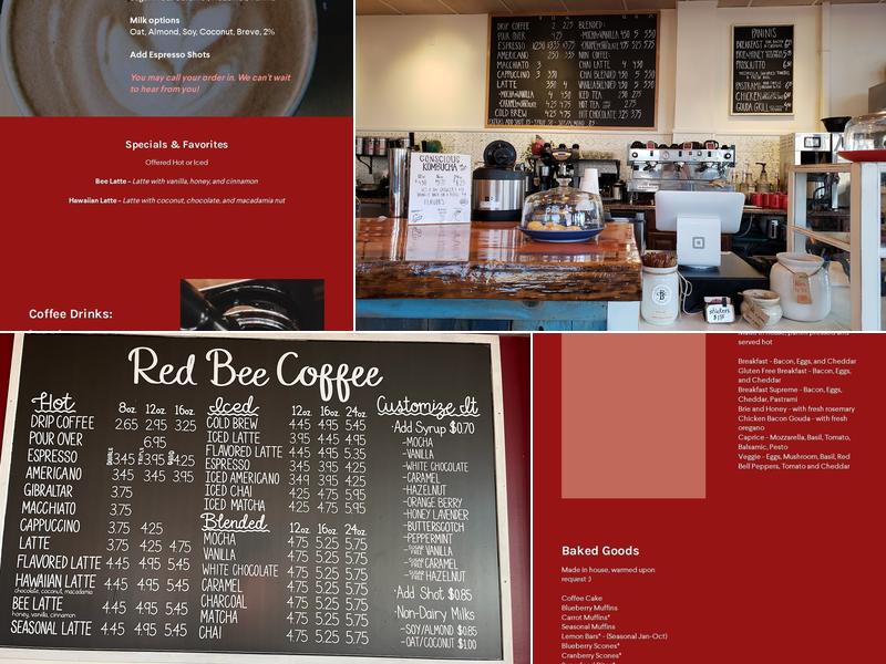 Red Bee Coffee Menu