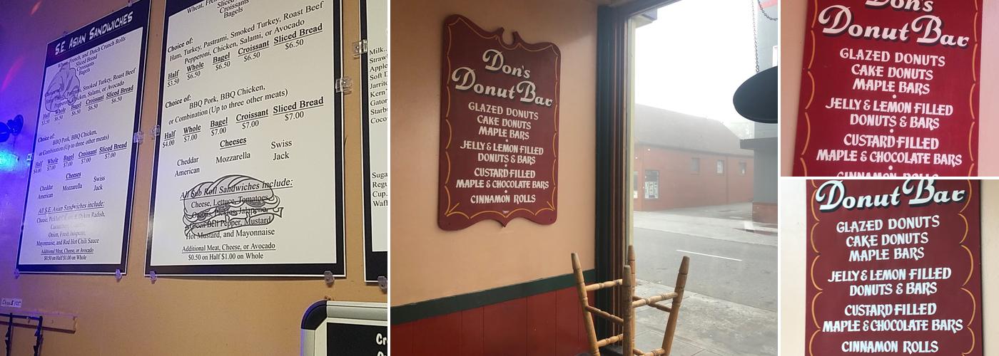 Don's Donuts Pizza & Deli Menu