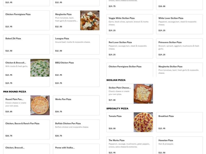 Ariana's Pizzeria & Italian Menu