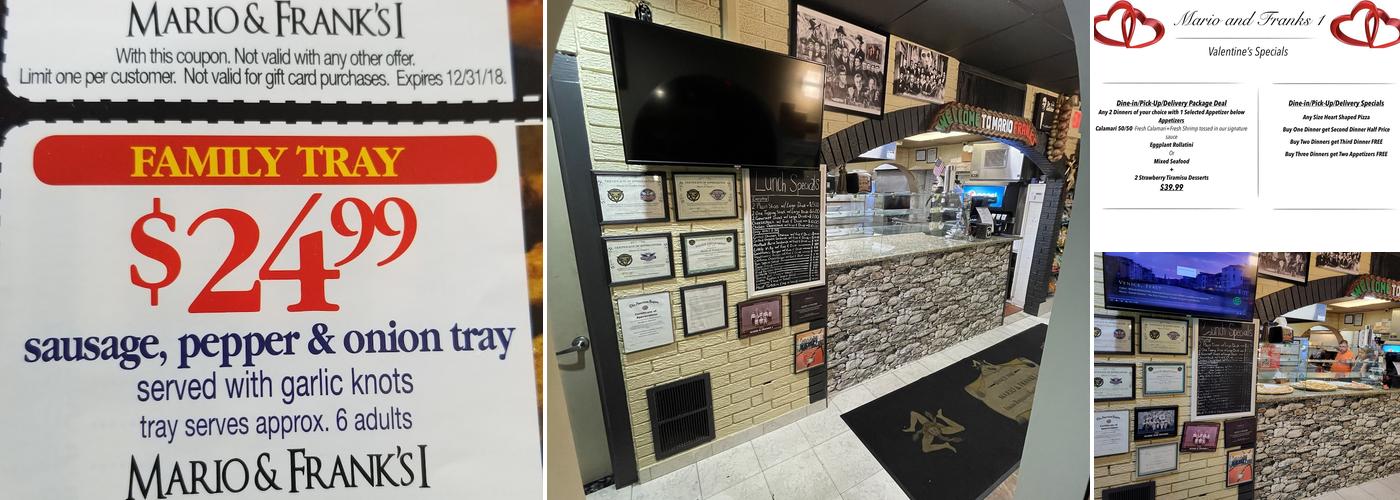 Mario & Frank's I Italian Restaurant Menu