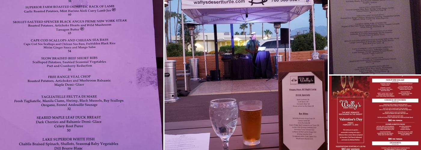 Wally's Desert Turtle Menu