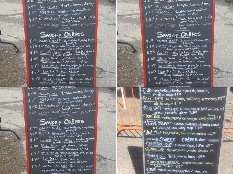 Café Crepe Menu
