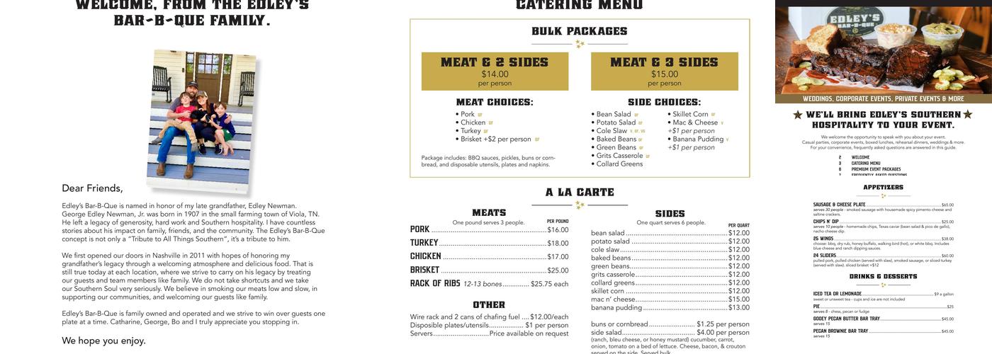 Edley's Bar-B-Que Menu
