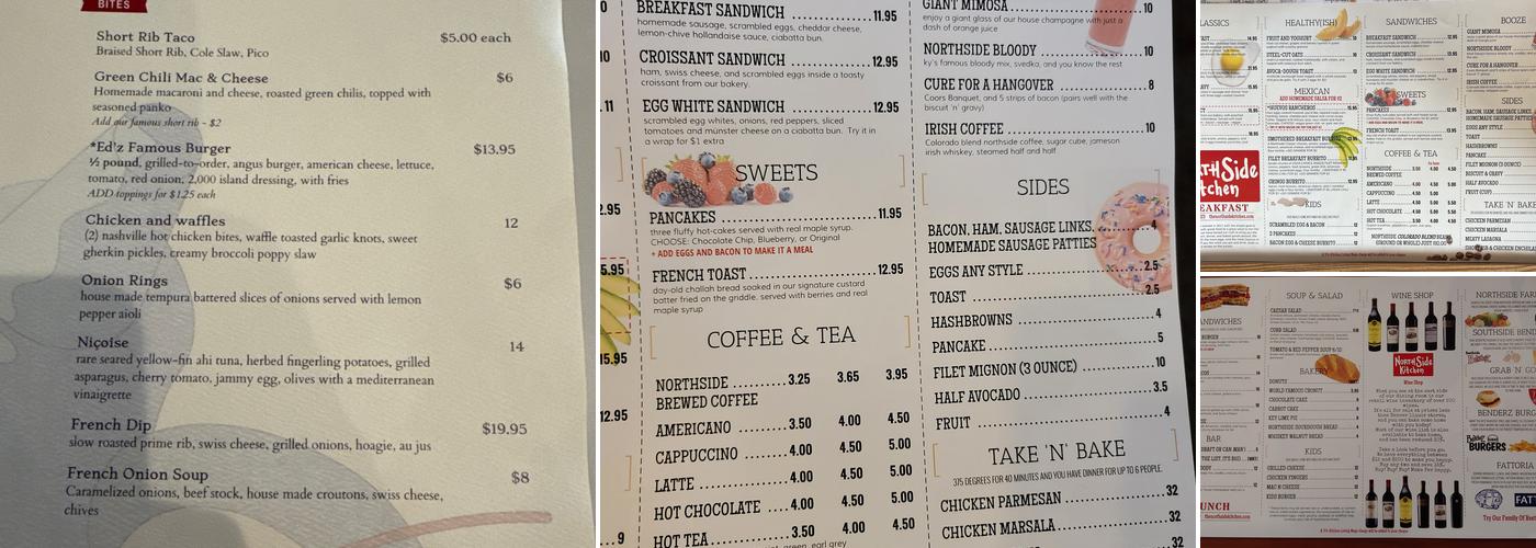 Northside Kitchen Menu