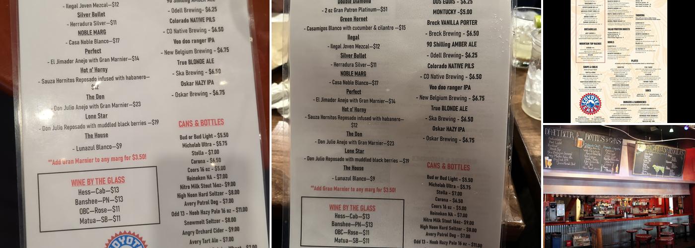 Coyote Cafe Menu
