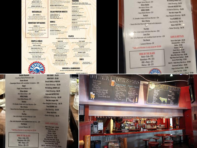 Coyote Cafe Menu